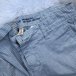 Railroad stripe chinos